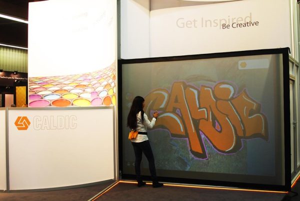 Digiffiti tijdens beurzen