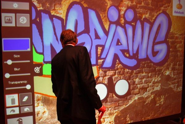 Digitale graffiti muur